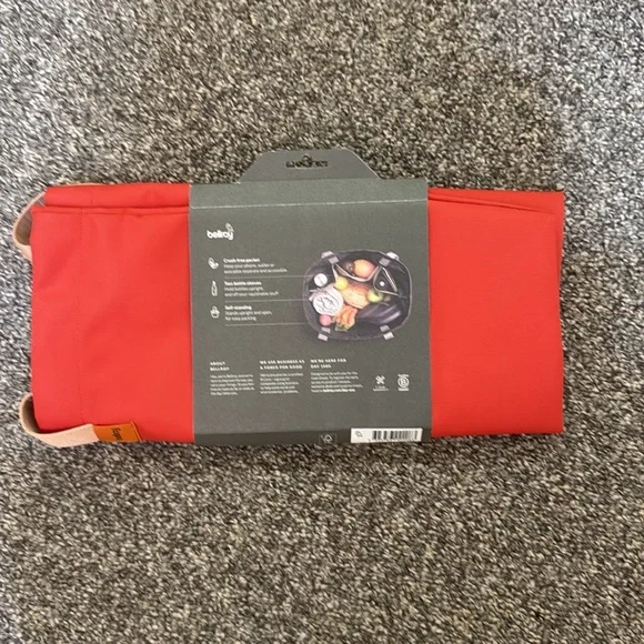 Bellroy Red Tote Bag with Tan Handles - Picture 6 of 7